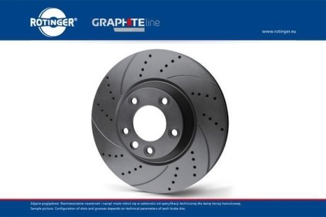 Диск тормозной передний (кратно 2) Subaru Impreza [326X53] (10 Holes - 2 Hole CIrcles) (RT 20194-2HP-GL T5) ROTINGER RT201942HPGLT5