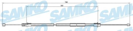 Трос зчеплення SAMKO C0649B