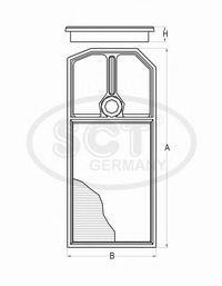 Фильтр воздушный CITROEN C4 Picasso / Grand C4 Picasso 1.6 HDi (10-) (SB 2281) SCT SCT Germany SB2281