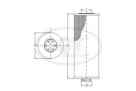 Фільтр масляний VW Golf V / Golf Plus 1.4 TSI (07-09) (SH 4025 P) SCT SCT Germany SH4025P