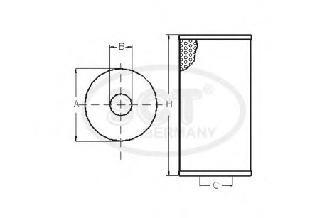 Фильтр масляный BMW X5 (E53) 3.0 M 54 B 30 (00-) (SH 426 L) SCT SCT Germany SH426L