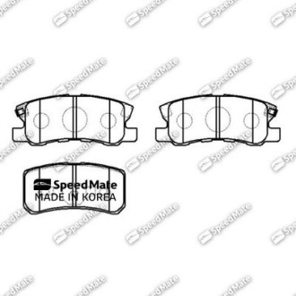 Колодки гальмівні диск. MITSUBISHI задн. (SPEEDMATE, Korea) SK SPEEDMATE SM-BPJ020