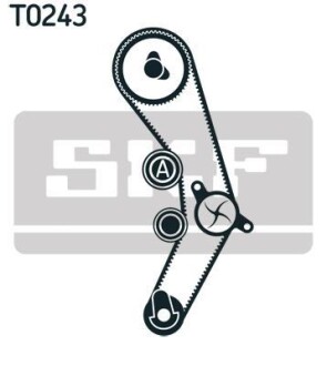 К-кт. ГРМ (рем.+2шт.ролика) AUDI 1,8/1,8T VW Golf IV 1,8/1,8T SKODA Octavia 1,8T SEAT SKF VKMA 01135