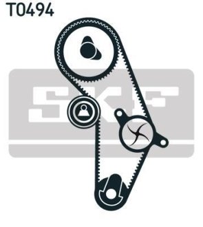 Роликовий модуль натягувача ременя (ролик, ремінь) SKF VKMA95623