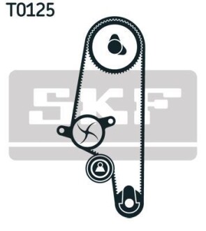 К-кт ГРМ (помпа+ремінь+ ролик натягу) VW SEAT SKODA SKF VKMC 01110