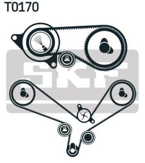 Роликовий модуль натягувача ременя (ролик, ремінь, помпа) SKF VKMC 01952-1