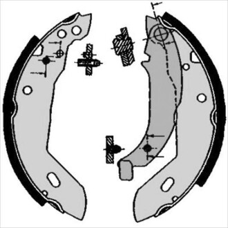 Гальмівні колодки барабанні STARLINE BC 04670