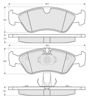 Гальмівні колодки дискові STARLINE BD S048