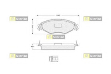 Гальмівні колодки дискові STARLINE BD S060