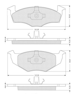 Гальмівні колодки дискові STARLINE BD S072 (фото 1)