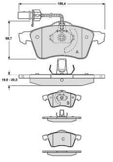 Гальмівні колодки дискові STARLINE BD S076 (фото 1)