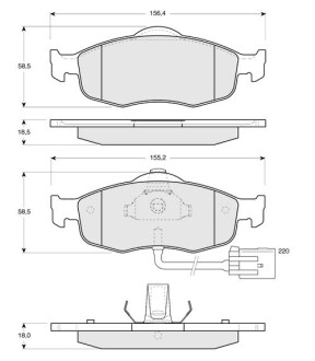 Гальмівні колодки дискові STARLINE BD S105 (фото 1)