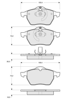 Гальмівні колодки дискові STARLINE BD S122