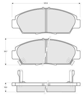 Гальмівні колодки дискові STARLINE BD S160 (фото 1)