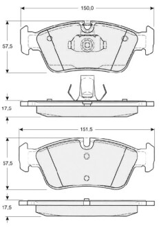 Гальмівні колодки дискові STARLINE BD S314