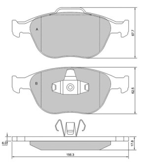 Гальмівні колодки дискові STARLINE BD S428