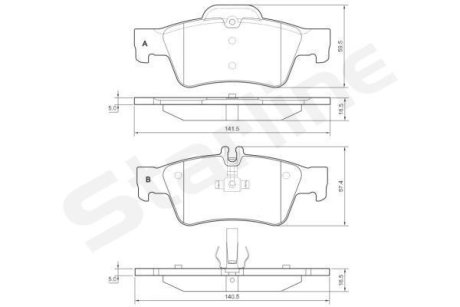 Гальмівні колодки дискові STARLINE BD S827P