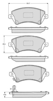 Гальмівні колодки дискові STARLINE BD S838P