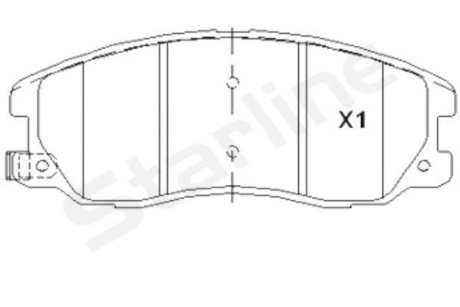 Гальмівні колодки дискові STARLINE BD S852P (фото 1)