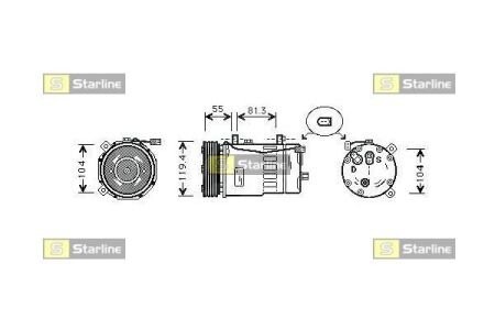 Компресори кондиціонерів STARLINE DK STK0002