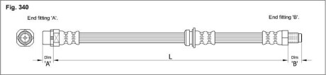 Гальмівний шланг STARLINE HA ST.1002