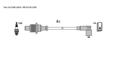 Комплект кабелiв запалювання STARLINE ZK 4884