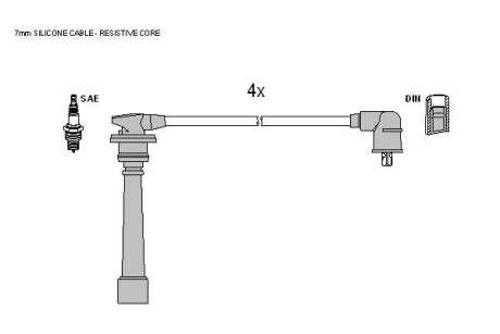 Комплект кабелiв запалювання STARLINE ZK 5142