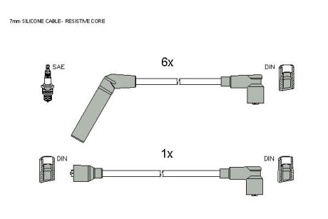 Комплект кабелiв запалювання STARLINE ZK 5262 (фото 1)