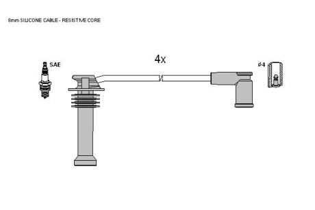 Комплект кабелiв запалювання STARLINE ZK 9636