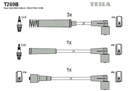 Комплект кабелів високовольтних TESLA T269B