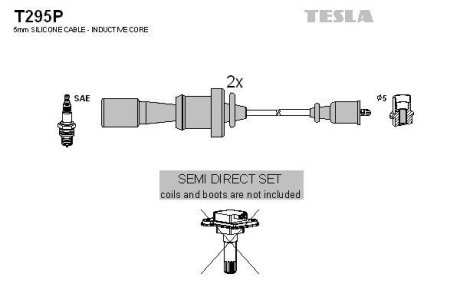 Комплект кабелiв запалювання TESLA T295P