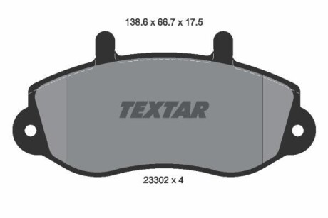 Комплект гальмівних колодок TEXTAR 2330201
