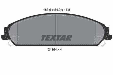 Комплект гальмівних колодок TEXTAR 2416401