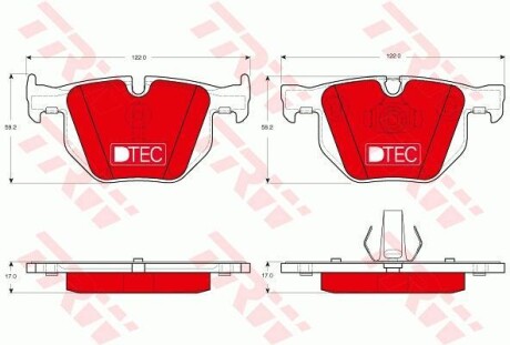 Гальмівні колодки, дискові TRW GDB1730DTE