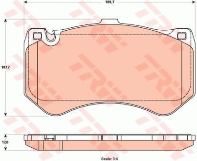 Колодки тормозные MERCEDES CLS63AMG/W218/E63AMG/W212/SLS AMG "F "11>> TRW GDB1907 (фото 1)