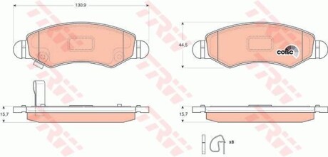 Колодки тормозные TRW GDB3363