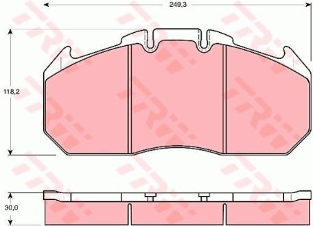 Комплект гальмівних колодок TRW GDB5086