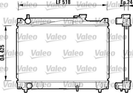 Радіатор охолоджування Valeo 734213