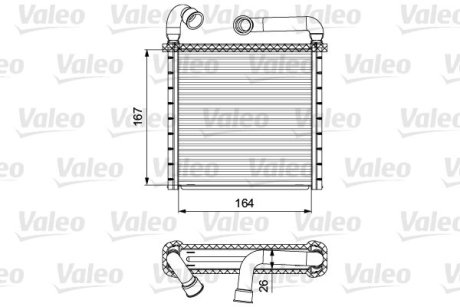 Радіатор нагрівача Valeo 811506
