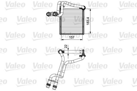 Радіатор (теплообмінник) опалення салону Valeo 811536