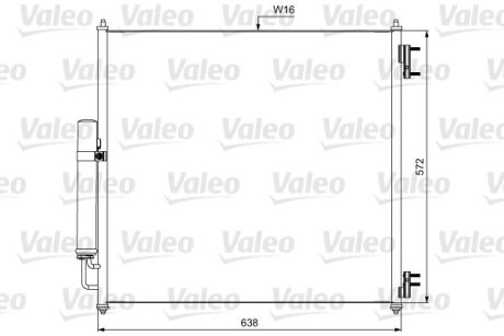 Радіатор кондиціонера Valeo 814053