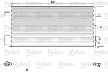 Радіатор кондиціонера DOBLO/COMBO 1.3-2.0 10- Valeo 814377