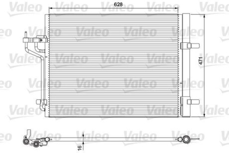 Радіатор кондиціонера C-MAX/FOCUS 1.6-2.0 10-20 Valeo 814390