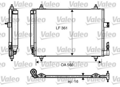 Конденсатор кондиціонера Valeo 817824 (фото 1)