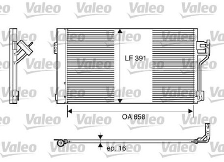 Радіатор кондиціонера Vito/Viano W639 2.0-3.7 03- Valeo 817842
