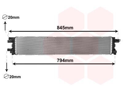 Радіатор інтеркулера Audi A4/A5/S4/S5 Quatro Van Wezel 03002366