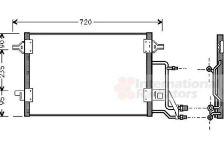 Конденсор кондиціонера A4 / PASSAT5 MT/AT 97-01 Van Wezel 03005140