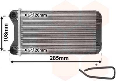 Радіатор обігрівача AUDI A4 ALL 00- LHD Van Wezel 03006223