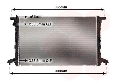 Радіатор охолодження Audi A4/A5 HD 15+ Van Wezel 03012721 (фото 1)