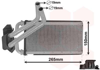 Радіатор обігрівача Jeep Compass / Patriot Van Wezel 07006140